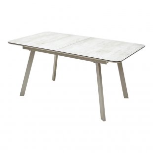 Table Aruba 160 cappuccino glazed glass