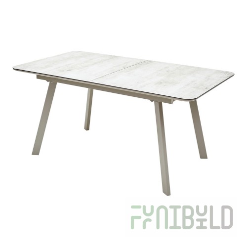 Table Aruba 160 cappuccino glazed glass