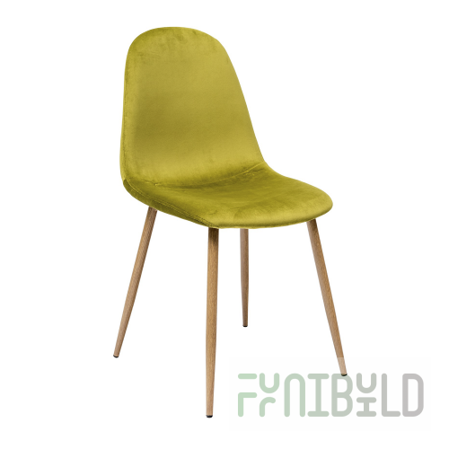 Valencia chair, velvet, lime green