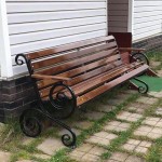 French Wicker Bench with Armrest