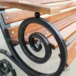 French Wicker Bench with Armrest