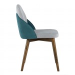 Chair HELGA light grey/turquoise