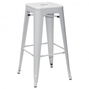 Tolix bar stool White glossy