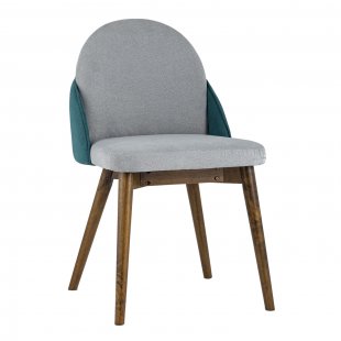 Chair HELGA light grey/turquoise