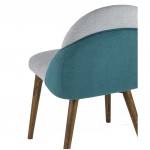 Chair HELGA light grey/turquoise
