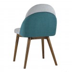 Chair HELGA light grey/turquoise