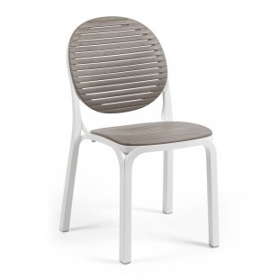 Plastic chair Dalia, white, tortora