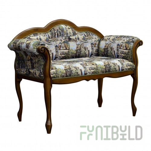 Luisa bench with two armrests and a backrest