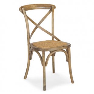 Crossback chair yellow-brown patina