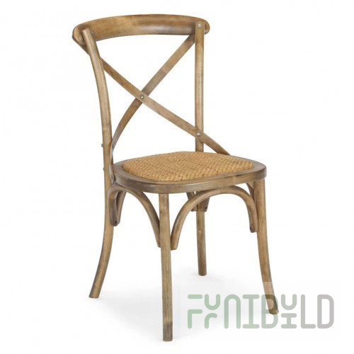Crossback chair yellow-brown patina