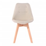 Tariq chair, beige, wood legs