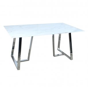Dining table Dallas white/glass