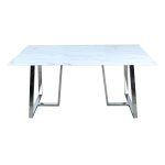 Dining table Dallas white/glass
