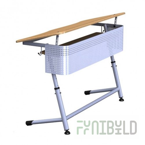 Desk with shelf, tilt angle and screen K2