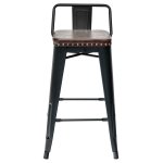 Tolix Soft semi-bar stool Black matte