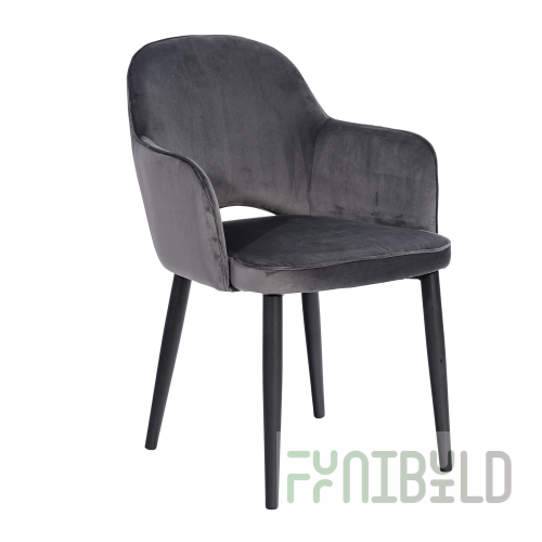 Chair Venus, velveteen grey