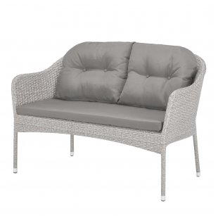 Wicker sofa made of artificial rattan Glassan, latte