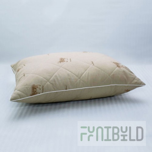 Pillow with sheep wool in poplin 50x70