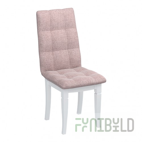 Chair Richard, carved solid wood, white