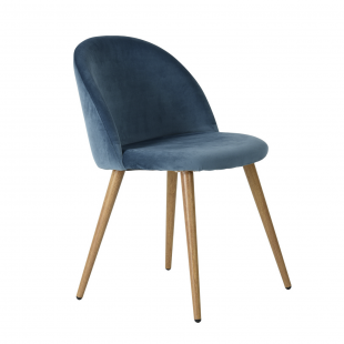 Chair Lyon, blue velour