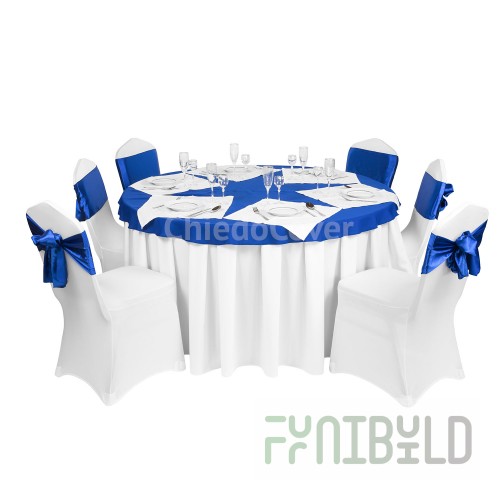 Dining set for 6 persons, blue