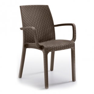 Plastic chair Indiana, coffee