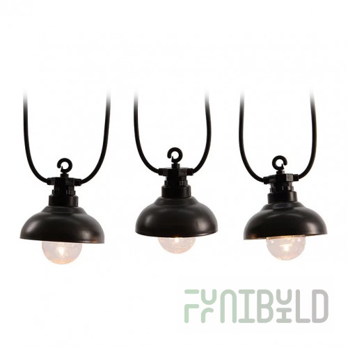 Garland of Light Bulbs Lanterns, 10 Bulbs with Extra Warm White Light