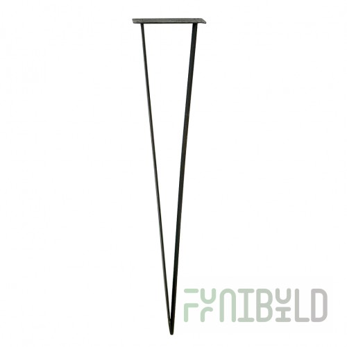 Metal V-shaped leg