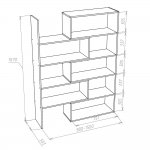 Sliding rack Austin, oak