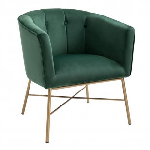 Chalet armchair velour green