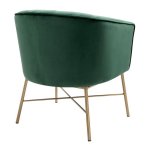 Chalet armchair velour green