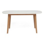 Dining table extendable BOSCO white/natural