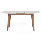 Dining table extendable BOSCO white/natural
