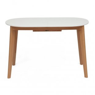 Dining table extendable BOSCO white/natural