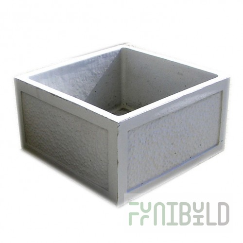 Concrete square flowerpot