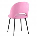 Chair Sophie velour matte pink