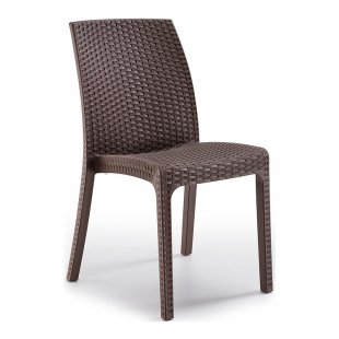 Chair plastic Virginia, coffee