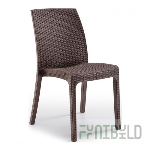 Chair plastic Virginia, coffee
