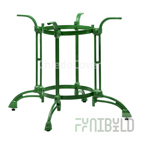 Cast iron table base Marco KR, green