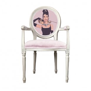 Chair with armrests Bianca, Audrey