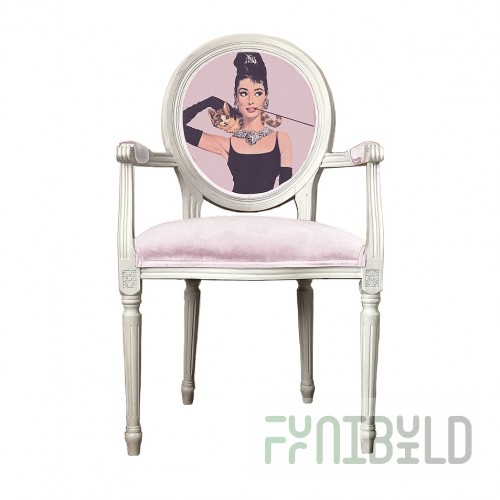 Chair with armrests Bianca, Audrey