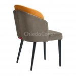Half-chair Lily velour zizi, legs black enamel