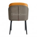 Half-chair Lily velour zizi, legs black enamel
