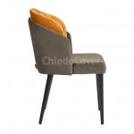 Half-chair Lily velour zizi, legs black enamel
