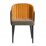 Half-chair Lily velour zizi, legs black enamel