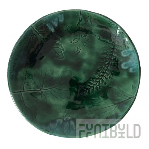 Serving plate, malachite 1