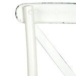 Crossback chair, white, with cushion, patina black