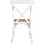 Crossback chair, white, with cushion, patina black