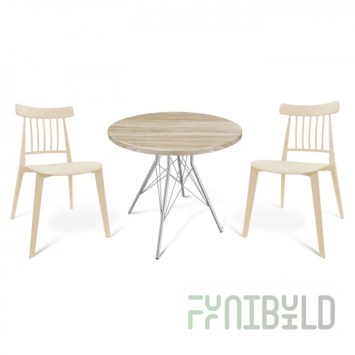 Dining set DS110 beige, sonoma oak