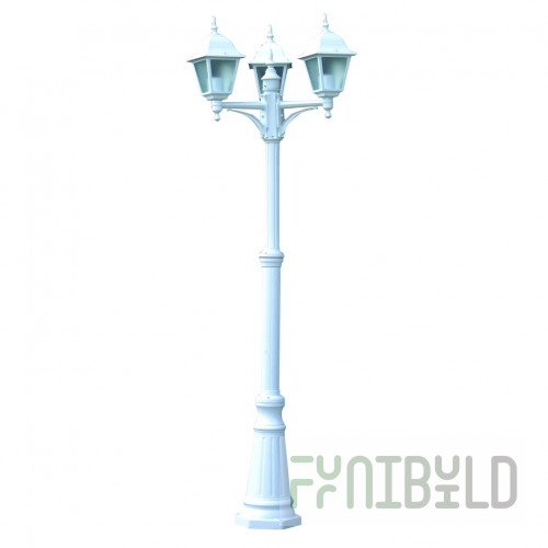 Lamppost Bremen triple white